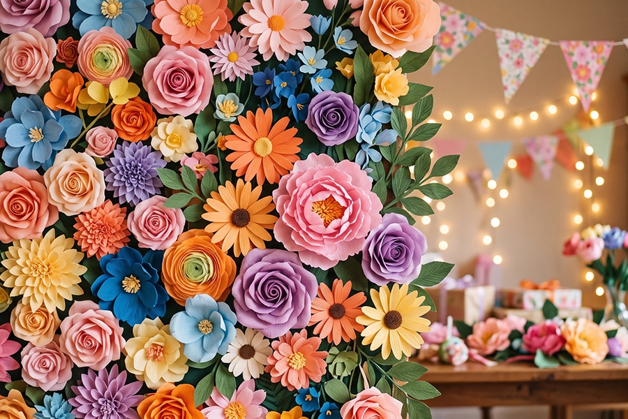 Handcrafted paper flower bouquet created as a meaningful personalized gift