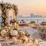 Luxury paper flower installation with custom floral styling for an elegant celebration